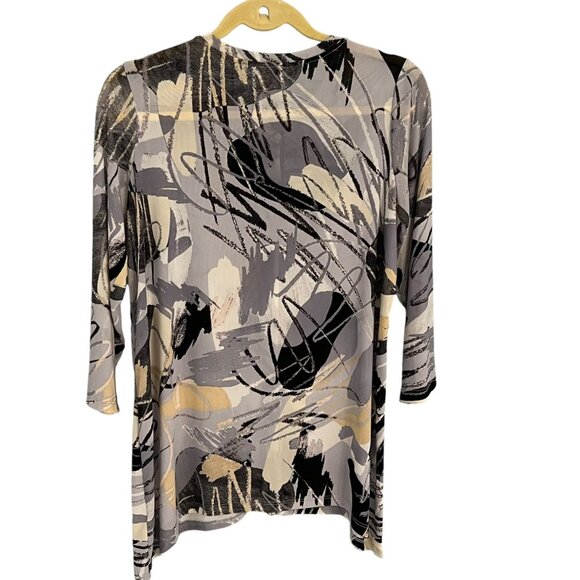 Loco Layers Womens Abstract Print Cardigan S 92% Nylon/8% Spandex - Picture 4 of 5